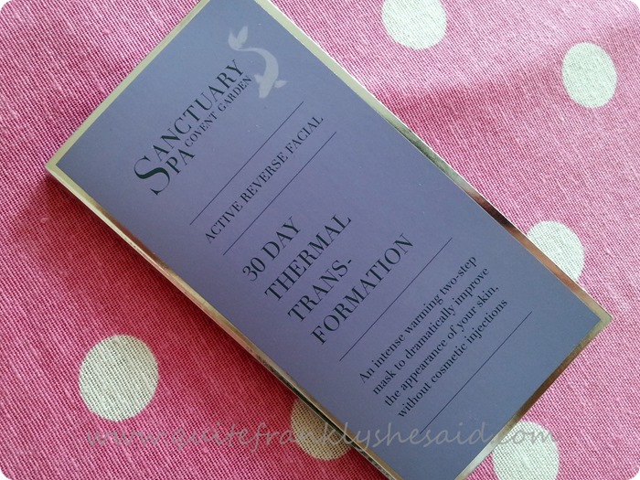 Sanctuary Active Reverse Facial 30 Day Thermal Transformation Mask