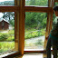 In the concert hall, overlooking the cabin
