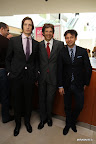 Iván de Pineda, Ramiro Otaño (Director General de Chandon) y Wally Diamante. Gentileza: Fundación ArteBA.