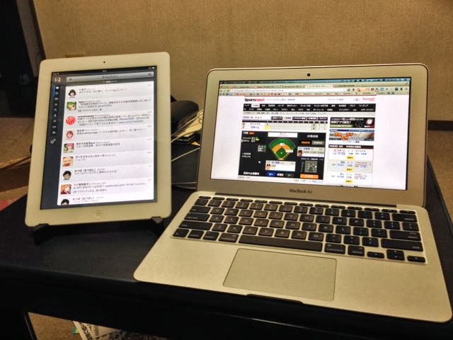 iPadとMacBook Air