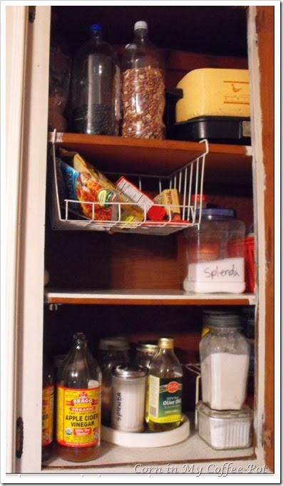 Finding Pantry Space middle cupboard