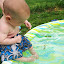 First time in the pool for Andrew