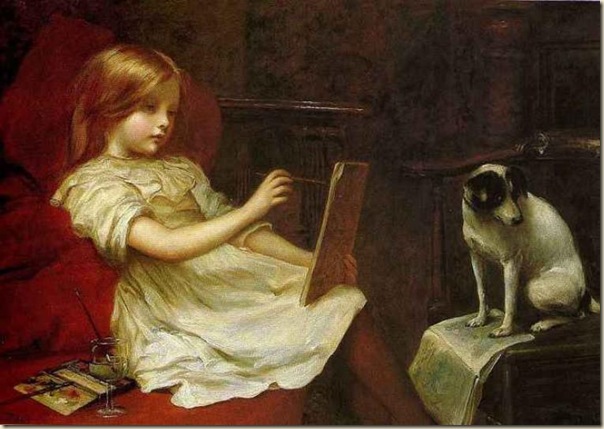 Briton Rivière, Fillette et  son chien