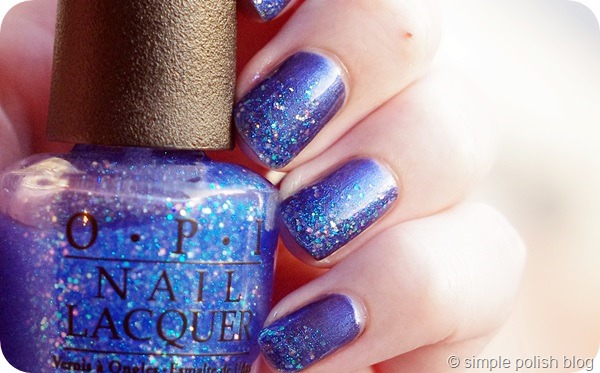 O.P.I Last Friday Night Into the Night Glitter Gradient