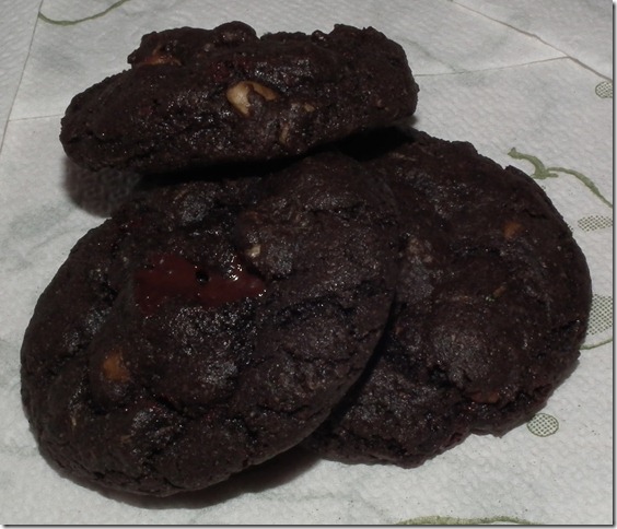 Double Dark Chocolate Zucchini Cookies 8-16-11