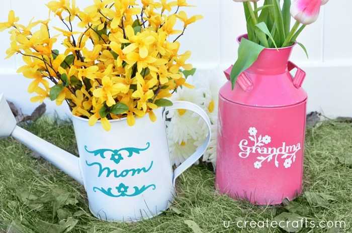 Mother's Day Watering Can Vase Tutorial Mother's Day Watering Can Vase Tutorial