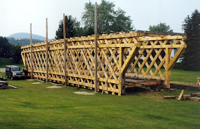 Towne Lattice truss spanning eighty feet.