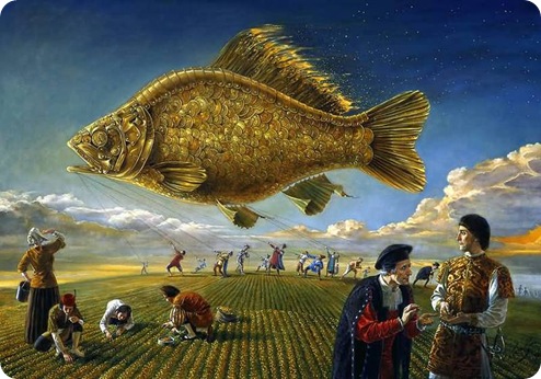 Gold Fish Rising
