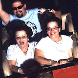 Bonnie and Pam on Rollo Coaster at Idlewild.