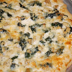 Spinach Alfredo Pizza
