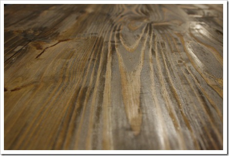 dark stained pine