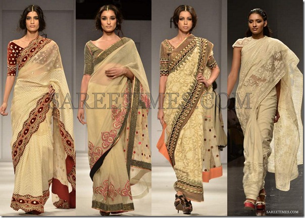 WLIFW_Spring_Summer_2013_Cream_Sarees