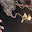 detail from reverse of  double sided 8-panel Japanese screen