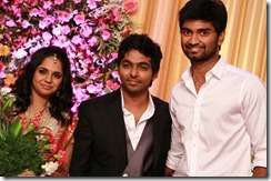 Atharva at GV Prakash Kumar & Saindhavi Wedding Reception Photos