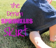 denim sprinkles skirt tutorial