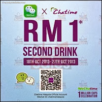 WeChat Chatime RM1 Promotion 2013 Malaysia Deals Offer Shopping EverydayOnSales