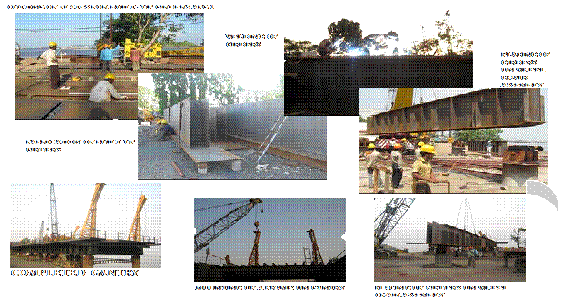 Positioning of gantry / Fixed platform PILING GANTRY ERECTION