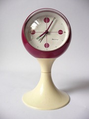Blessing, West Germany alarm clock, maroon
