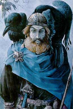 Odin With His Ravens, Asatru Gods And Heroes
