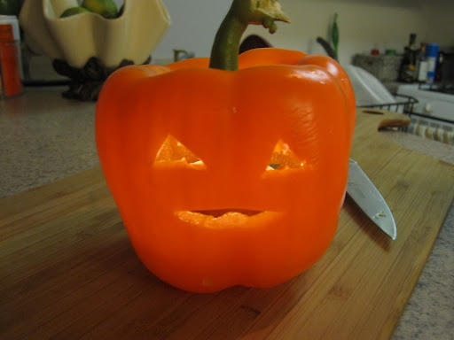 I had some fun dicing the bell peppers....