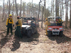 Squad A and B UTV crews getting ready to pump and roll