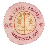 Ex-libris de Cobaez, la XX-ème Anniversaire 2007 2007; C3 / eau-forte, 114x117 mm