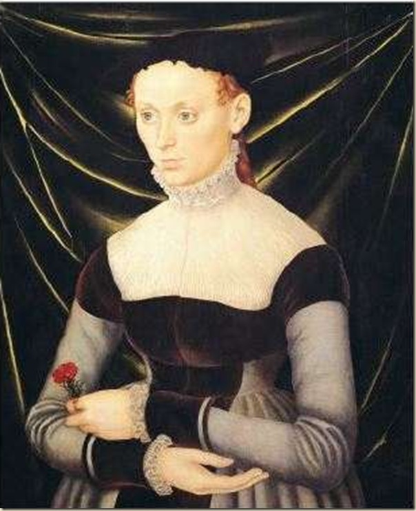Anonyme, portrait de femme à l'oeillet Anonyme, portrait de femme à l'oeillet