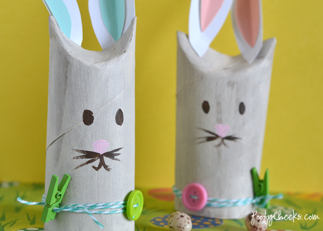 Toilet Paper Roll Bunnies - a cute adult or kid craft for Spring and Easter