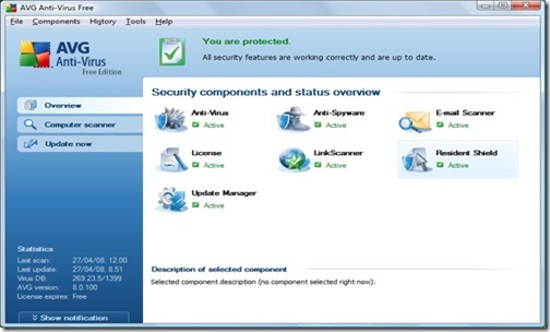 top 10 free antivirus softwares 2011AVG