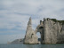 View from a kayak, en route to a cove