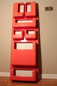 red ABS molded plastic panel designed by Giorgio De Ferrari for Elco I