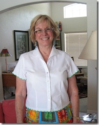 white blouse closeup