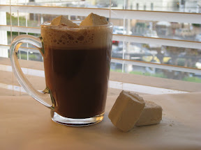 rainy day hot chocolate with homemade marshmallows