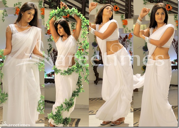 Monal_Gajjar_White_Plain_Saree