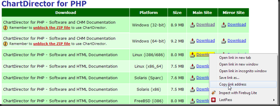 Copy link ChartDirector