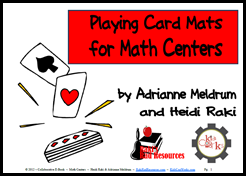 Free E-Book of Playing Card Mats for your Math Centers