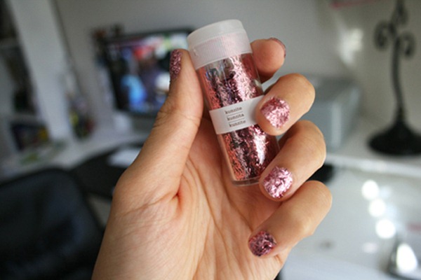diy glitter nails