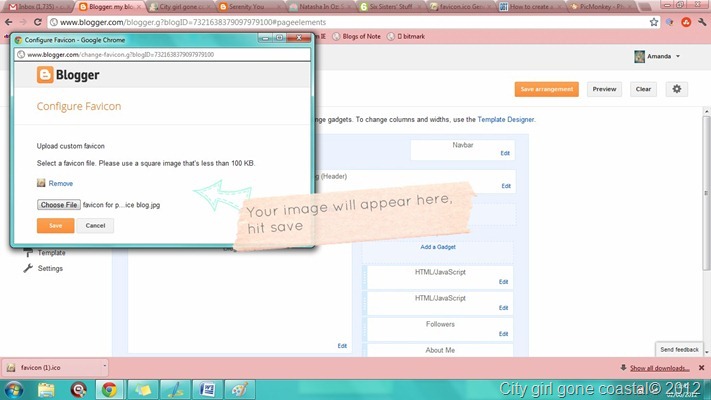 uploaded favicon to blog layout