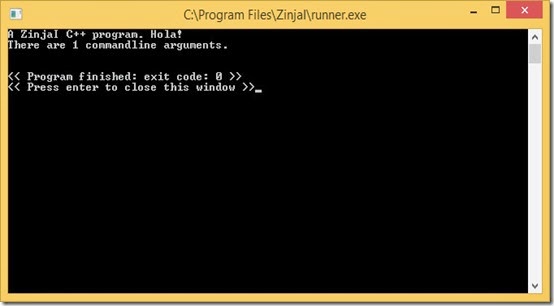 Program output Program output