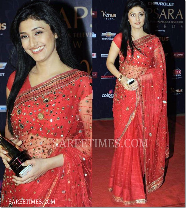 Red_Designer_Embroidery_Saree