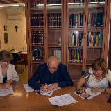 Signatura del conveni.