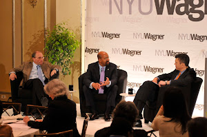 NY Times political reporter Adam Nagourney, Philadelphia Mayor Michael A. Nutter and NBC's Mark Whitaker