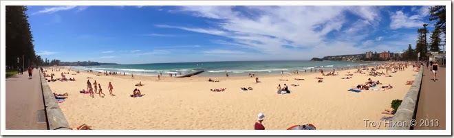Panoramic of North Shore beach Manly