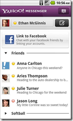 تواصل مع أصدقائك على فيسبوك عن طريق تطبيق Yahoo Messenger ياهوو ماسنجر للأندرويد