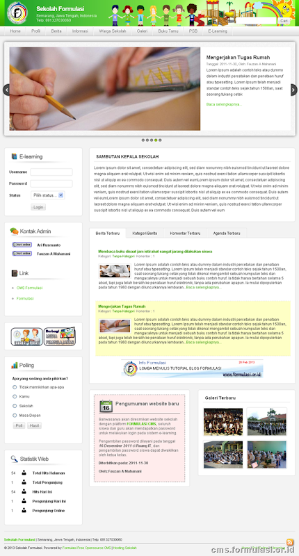 Theme CMS Formulasi Hijau Theme CMS Formulasi Hijau