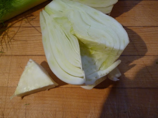 Half fennel bulb, cored.