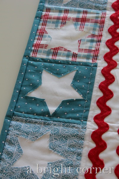 Patriotic table runner for the 4th of July