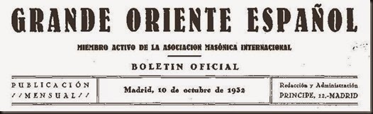 GRANDE ORIENTE PORTADA 1932 GRANDE ORIENTE PORTADA 1932