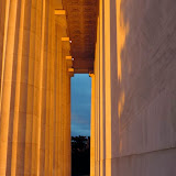 Lincoln Memorial ao pôr-do-sol - Washington, DC - USA
