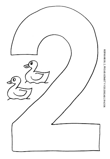 Imagenes de número 2 para colorear - Imagui